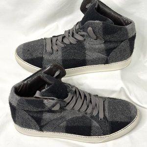 Lanvin High Top Sneakers in Two-Tone Wool